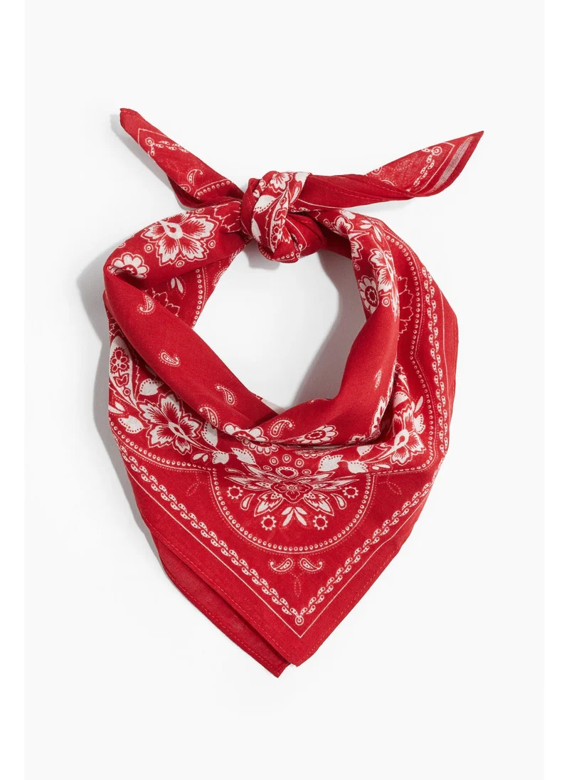 H&M Patterned cotton scarf