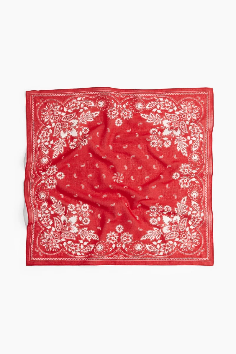 H&M Patterned cotton scarf