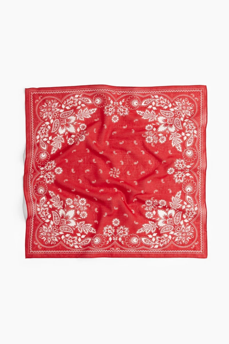 H&M Patterned cotton scarf