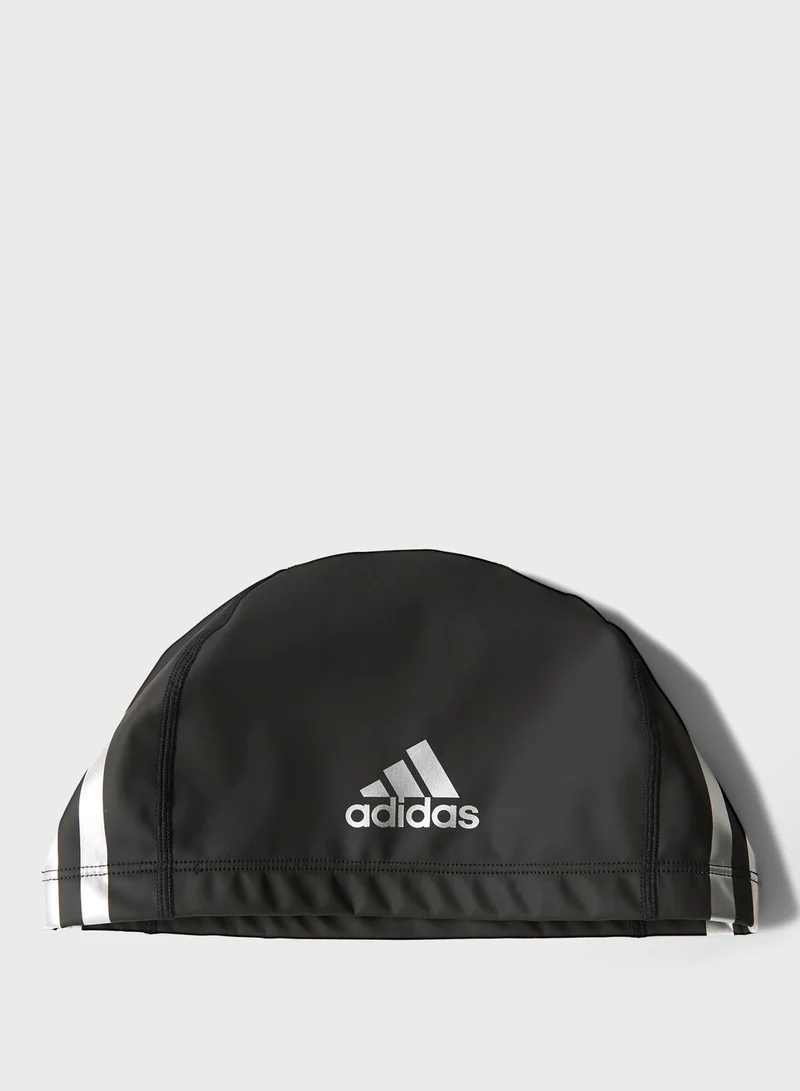 Adidas 3 Stripe Logo Swim Cap