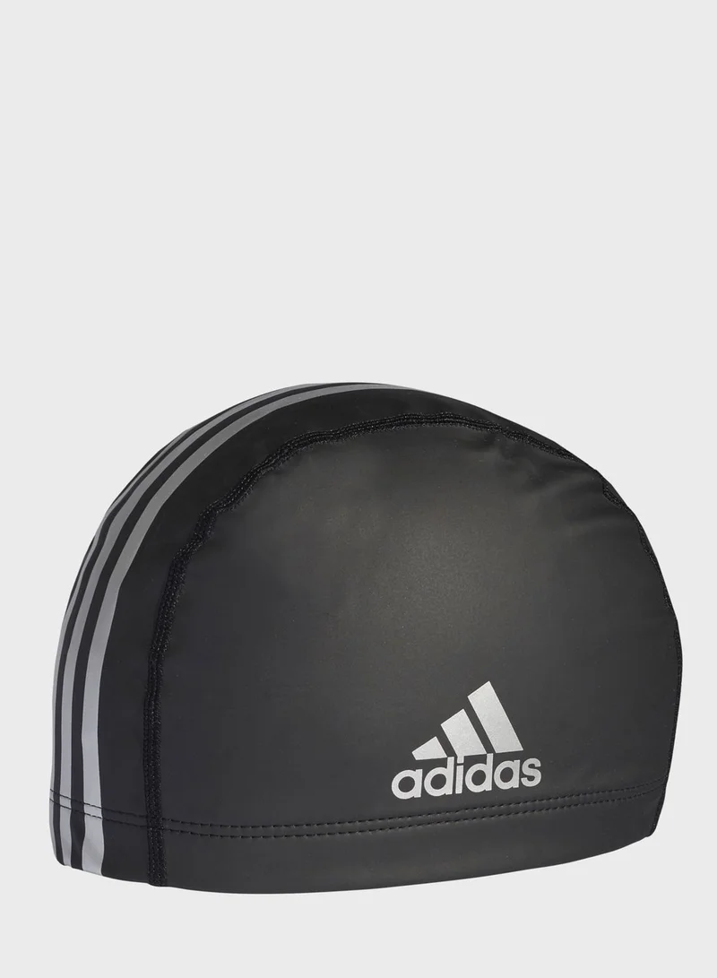 Adidas 3 Stripe Logo Swim Cap