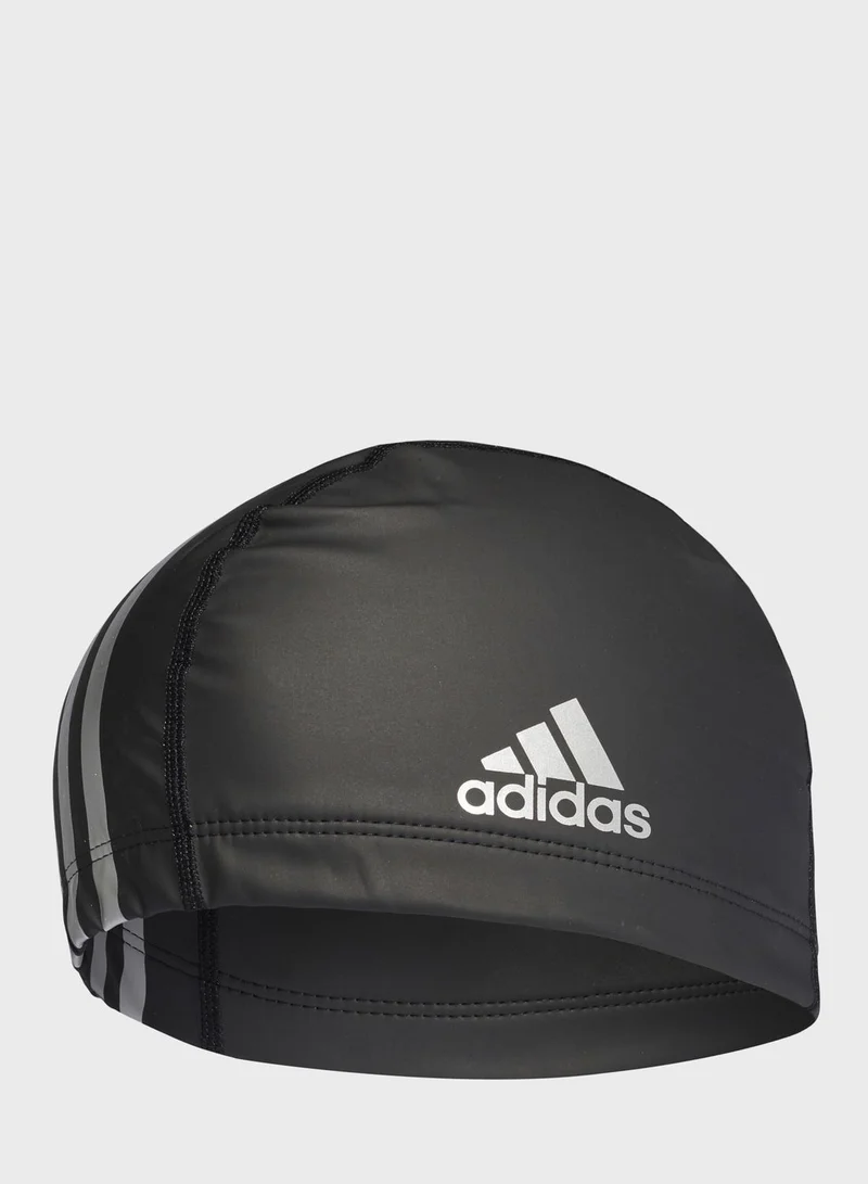 Adidas 3 Stripe Logo Swim Cap