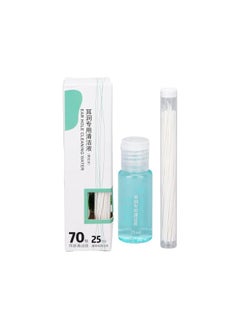 Earring Hole Cleaner Dental Floss, Ear Care Set, 70pcs Disposable Piercing Aftercare Piercing Cleaning Line, 25ml ear cleaning earring hole cleaner