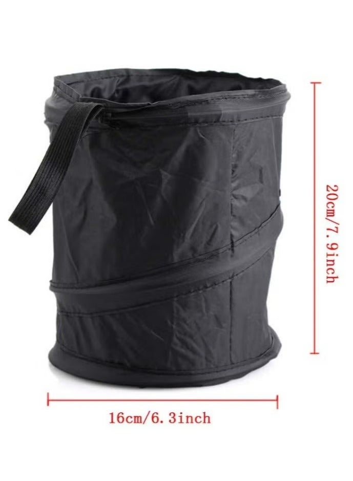 2PCS Portable Folding Car Trash Can Universal Collapsible Car Garbage Bin Wastebasket Hanging Travel Storage Box Bag  - Image 5