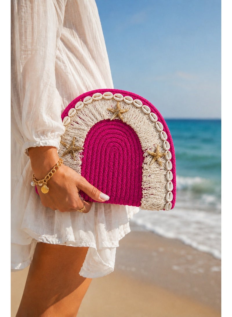 LIFESTYLISH Handbags Summer with a semi-circular design ZK-2 - Fuchsia - Image 1