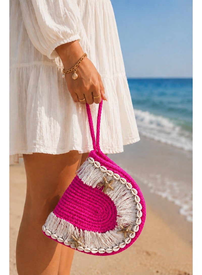 LIFESTYLISH Handbags Summer with a semi-circular design ZK-2 - Fuchsia - Image 2