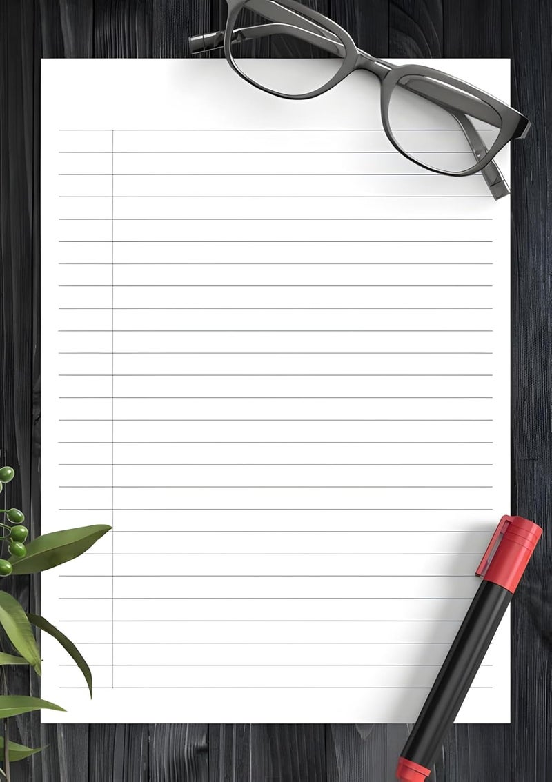 OPENFIRST ® A4 Project Sheets – Pack of 100 | 110 GSM Premium Ultra Smooth Paper | Single-Side Ruled | Acid-Free & Uncoated | Ideal for School, College Use & more. - Image 1
