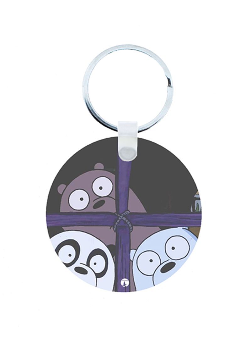 The  Bare Bear Wooden Keychain