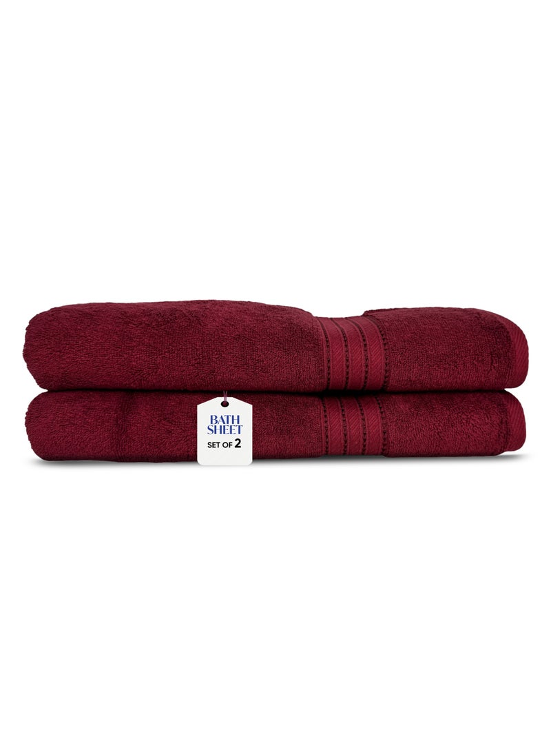 كاسينو Kassino Jumbo Bath Sheet (2 Pack, 80x160 cm) - 580 GSM Large Bath Towel,100% Combed Cotton, Soft & Quick-Dry Oversized Towels, Highly Absorbent, Double Stitched Hotel Quality Towels | Clarinet - Image 1
