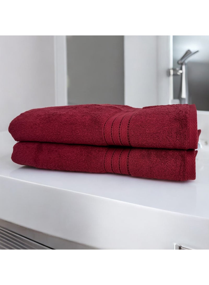 كاسينو Kassino Jumbo Bath Sheet (2 Pack, 80x160 cm) - 580 GSM Large Bath Towel,100% Combed Cotton, Soft & Quick-Dry Oversized Towels, Highly Absorbent, Double Stitched Hotel Quality Towels | Clarinet - Image 2