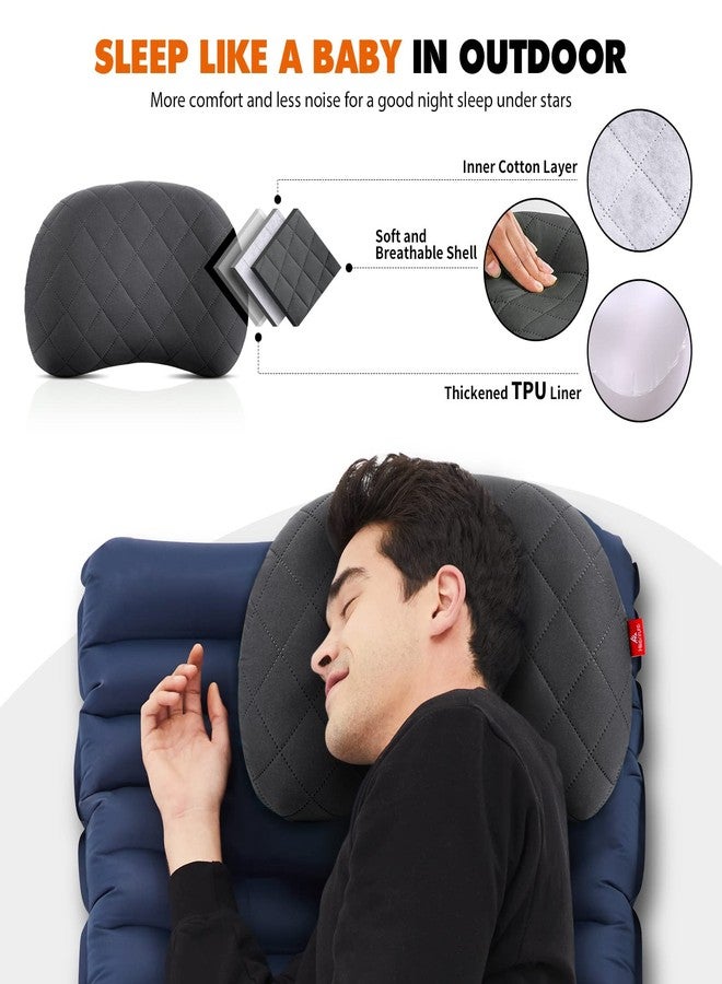 Hikenture Camping Pillow with Removable Cover, Ultralight Inflatable Backpacking Pillow for Sleeping, Blow Up Pillows, Portable&Compact Hiking Pillow for Beach, Travel, Outdoor(Grey) - Image 3