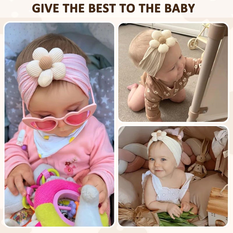 Baby Girl Flower Headbands (3 Pack) - Image 3