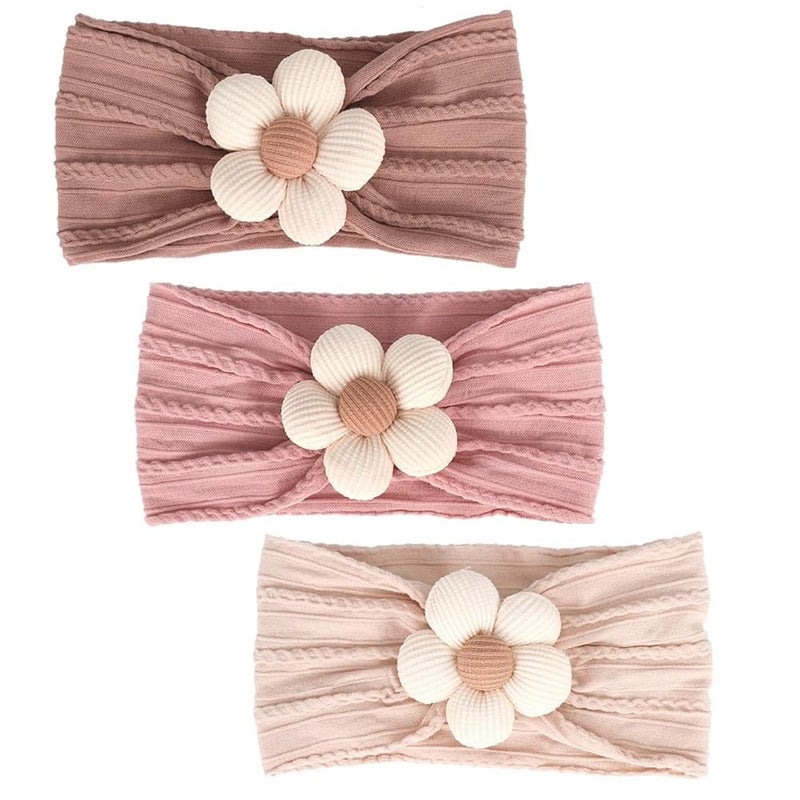 Baby Girl Flower Headbands (3 Pack) - Image 1