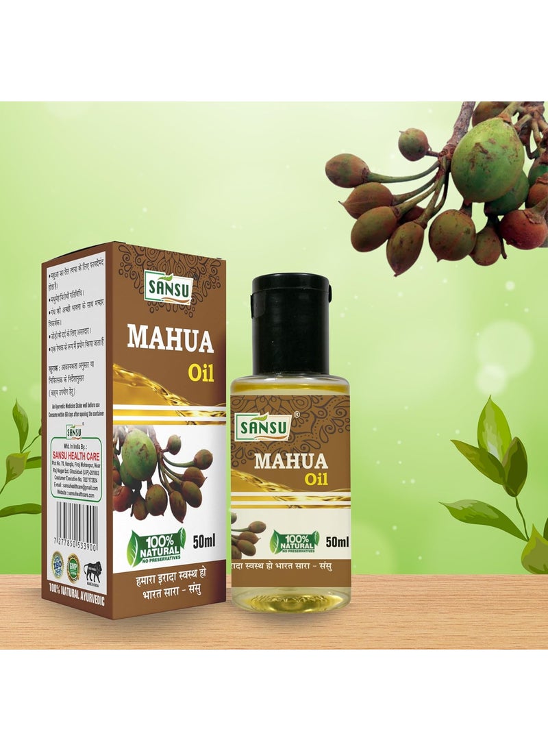 SANSU Sansu Mahau ka Tel Natural Ayurvedic 50ml with Tuwrak ka Tel 50ml Pack of 2  - Image 2