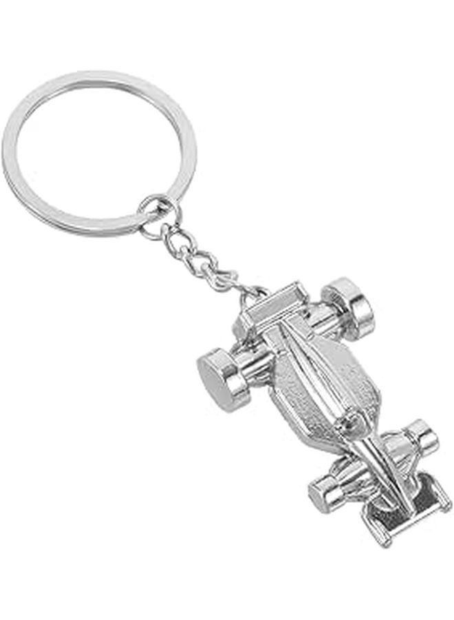 Alloy Racing Car Keychain Mini Pendant Creative Key Holder for Automotive Interior Accessories - Image 1