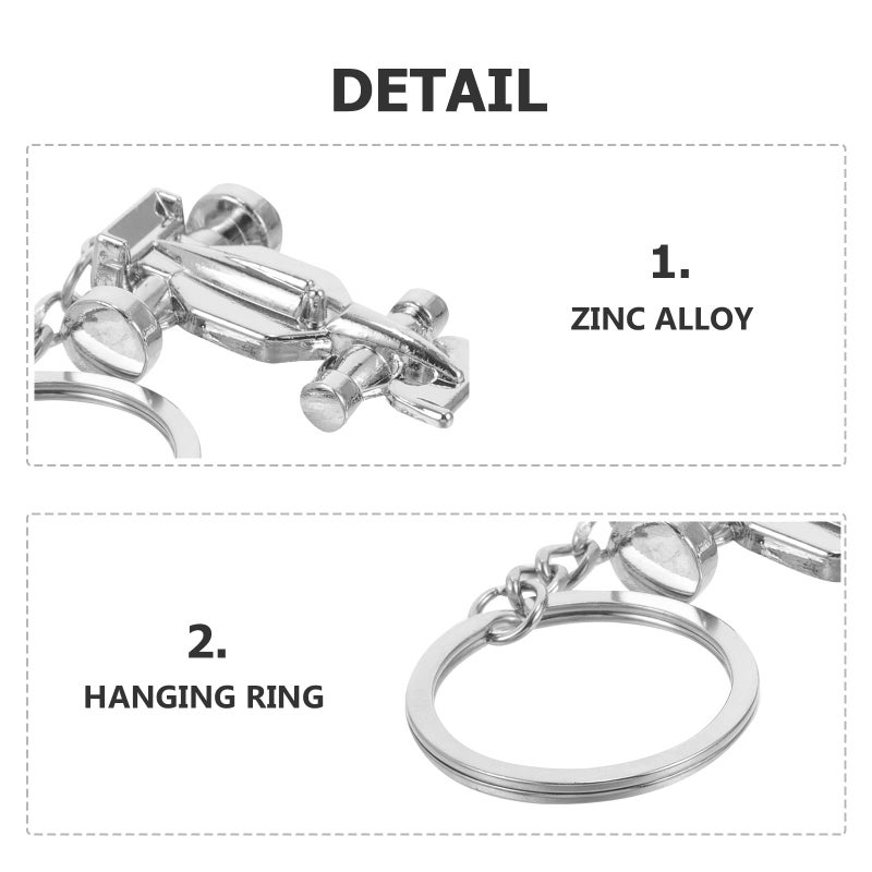 Alloy Racing Car Keychain Mini Pendant Creative Key Holder for Automotive Interior Accessories - Image 4