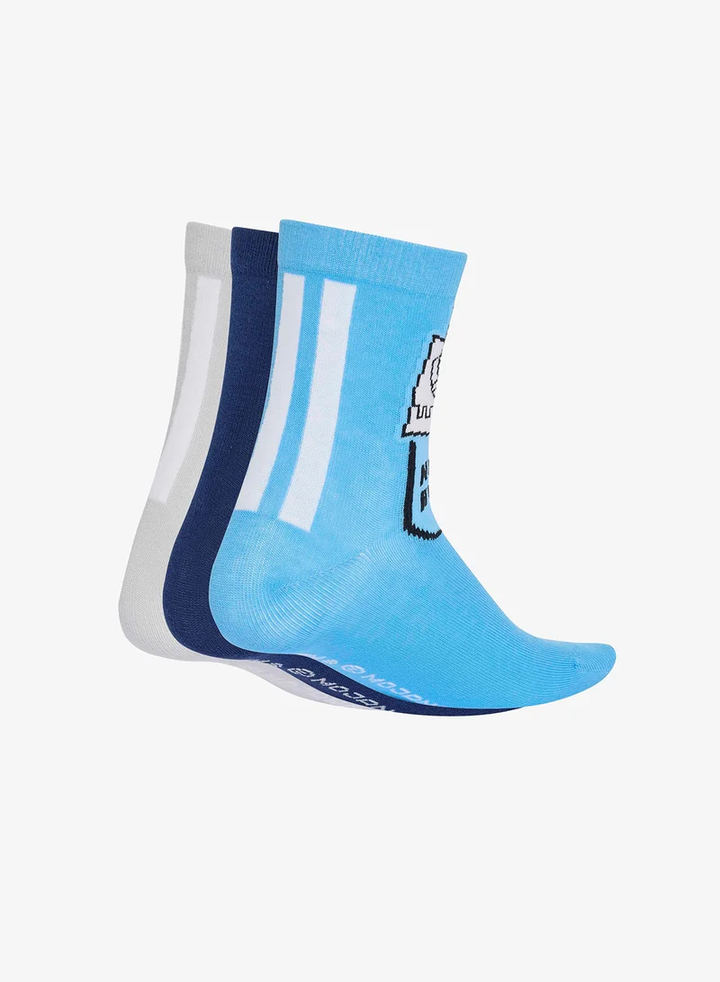 Adidas Youth 3-Pack Minecraft Printed Socks
