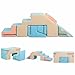 Asweets 4 in 1 Foam Climbing Blocks for Toddlers Indoor Soft Climb and Crawl Play Climbing Toys for Creativity Imagination LinenBluePink - Image 2