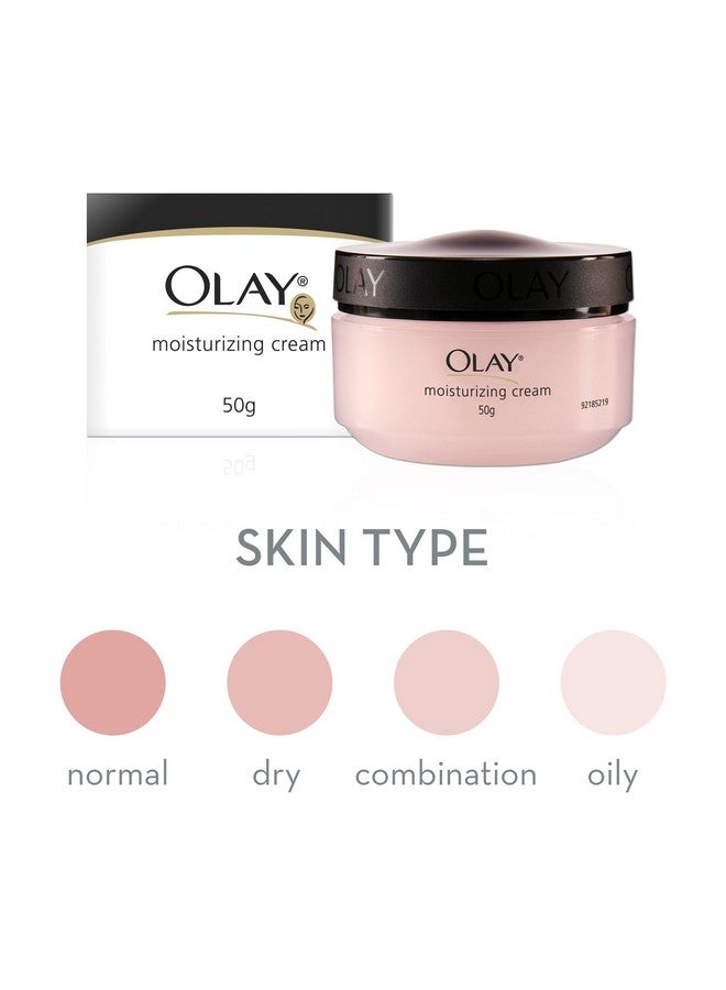 Olay Moisturising Cream | Hydrates and Locks in Moisture | Light Weight and Non Greasy | Normal, Oily, Dry & Combination Skin l 50g - Image 5