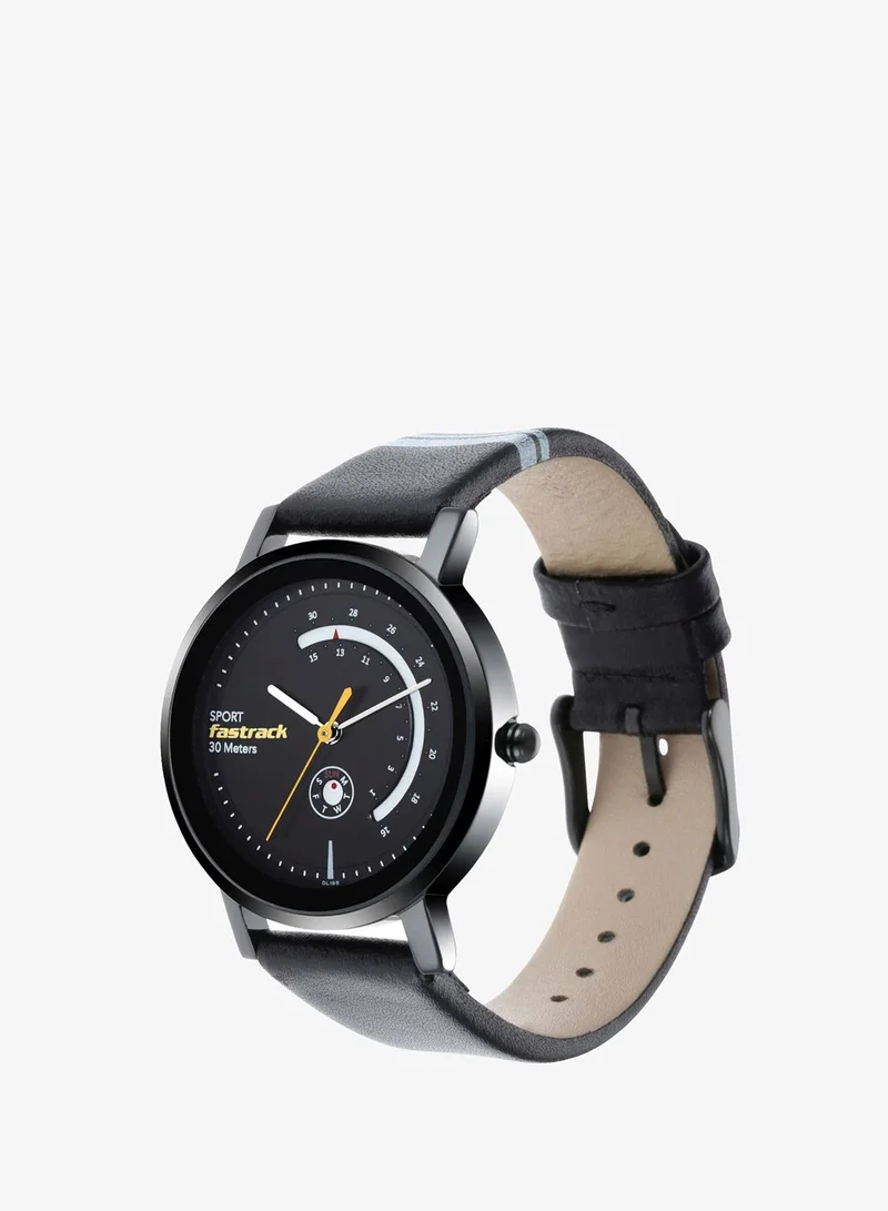 fastrack Fastrack Wear Your Look Quartz Analog with Day and Date Black Dial Leather Strap Watch for Girls