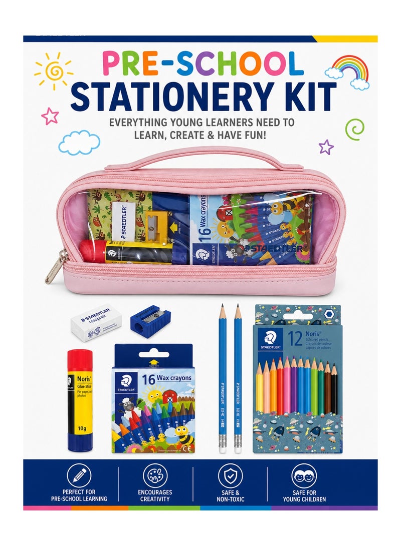 Pre-School Value Stationery Pack With Pencil Case