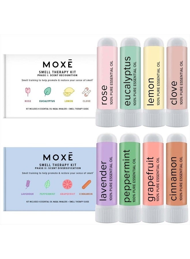 MOXE MOXĒ Smell Training Kit, Made in USA, 8 Essential Oils, Olfactory Regeneration, Helps Restore Sense of Smell, Natural Therapy for Smell Loss (Phase 1 & Phase 2 Bundle) - Image 1