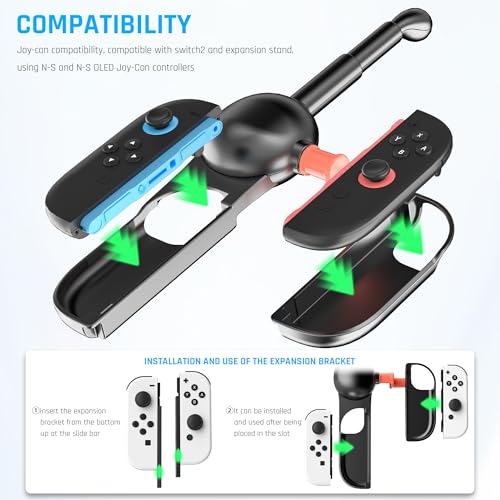 RHOTALL Fishing Rod for Nintendo Switch/OLED/Switch 2,Fishing Games Handle Grip Controller Accessories Kit Compatible with Nintendo Switch joycon Bass Pro Shops: The Strike Championship Edition - Image 3