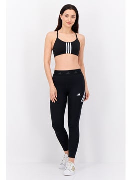 Adidas Women Brand Logo Padded Sports Bra, Black/White  - Image 4
