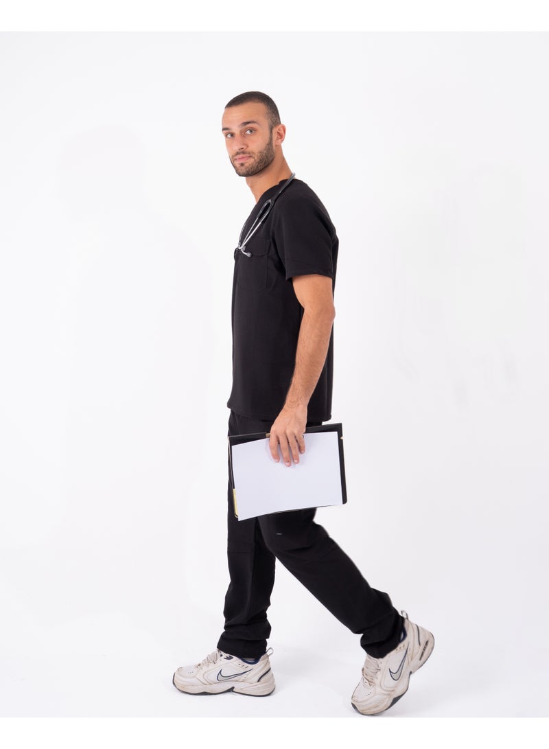 Pulary Men black full scrubs - Image 2