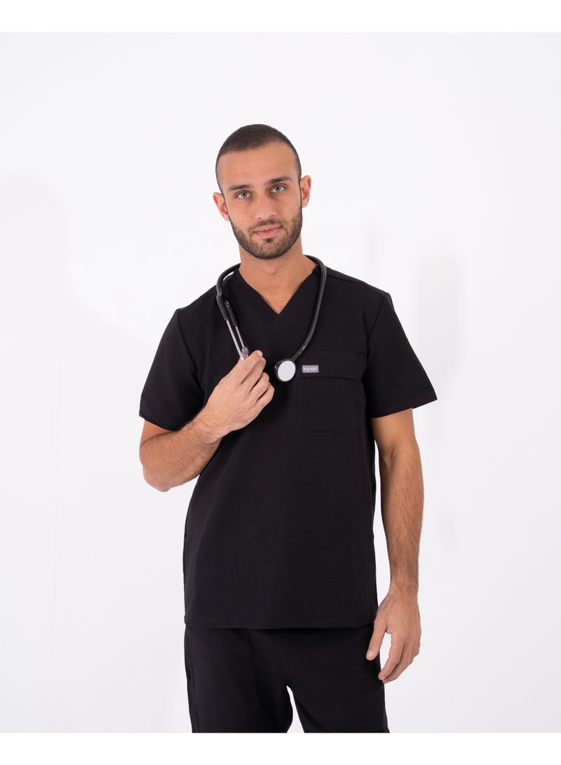 Pulary Men black full scrubs - Image 1