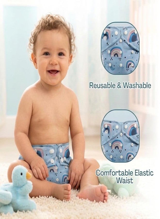 Dharmnirdosh Reusable Cloth Diapers | 3 Months– 3Years | high absorbent 4 reusable diaper 4 insert pad,Adjustable, Leakage Proof cloth diapers for babies | Freesize Diaper 5–18kg (AF) - Image 2