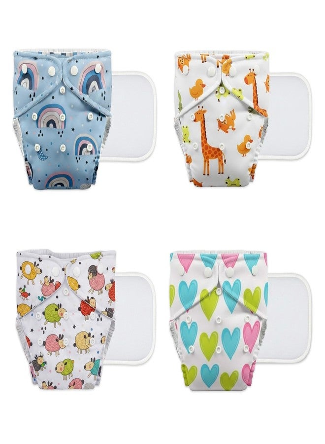 Dharmnirdosh Reusable Cloth Diapers | 3 Months– 3Years | high absorbent 4 reusable diaper 4 insert pad,Adjustable, Leakage Proof cloth diapers for babies | Freesize Diaper 5–18kg (AF) - Image 1