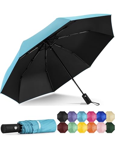 Yoobure Windproof Travel Umbrella - Automatic Umbrellas for Rain, Compact Folding Umbrella with UV Protection, Lightweight Portable Design for Backpack/Walking/Car, Sun & Storm Ready - Image 1
