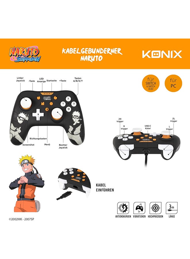 Konix Naruto Black Nintendo Switch Controller - Image 3