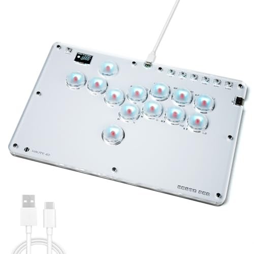 Sehawei Haute42 Arcade Stick 13Keys All-Button Gamerfinger with Turbo Functions & Custom RGB,Arcade Controller Street Fight for PC/Ps3/Ps4/Switch/Steam Game Keyboard-Supports Hot Swap & SOCD - Image 1
