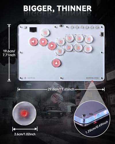 Sehawei Haute42 Arcade Stick 13Keys All-Button Gamerfinger with Turbo Functions & Custom RGB,Arcade Controller Street Fight for PC/Ps3/Ps4/Switch/Steam Game Keyboard-Supports Hot Swap & SOCD - Image 2