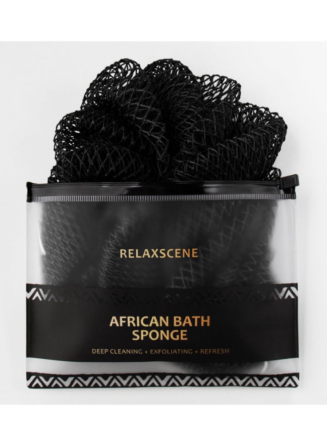 RelaxScene African Net Sponge Authentic Exfoliating Back Scrub Bath Sponge with Knots Afro Scrub Body Scrubber Exfoliator Washcloth African Body Care Daily Use Shower Essentials - Image 2