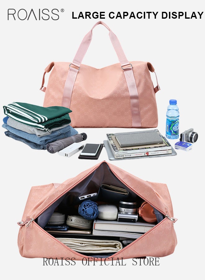 roaiss Unisex Multifunctional Fitness Bag Large Capacity Ideal for Short Trips Dry and Wet Separation Scientific Compartmentalization Versatile Travel Duffel Carry On Luggage with Frog Pendant - Image 3