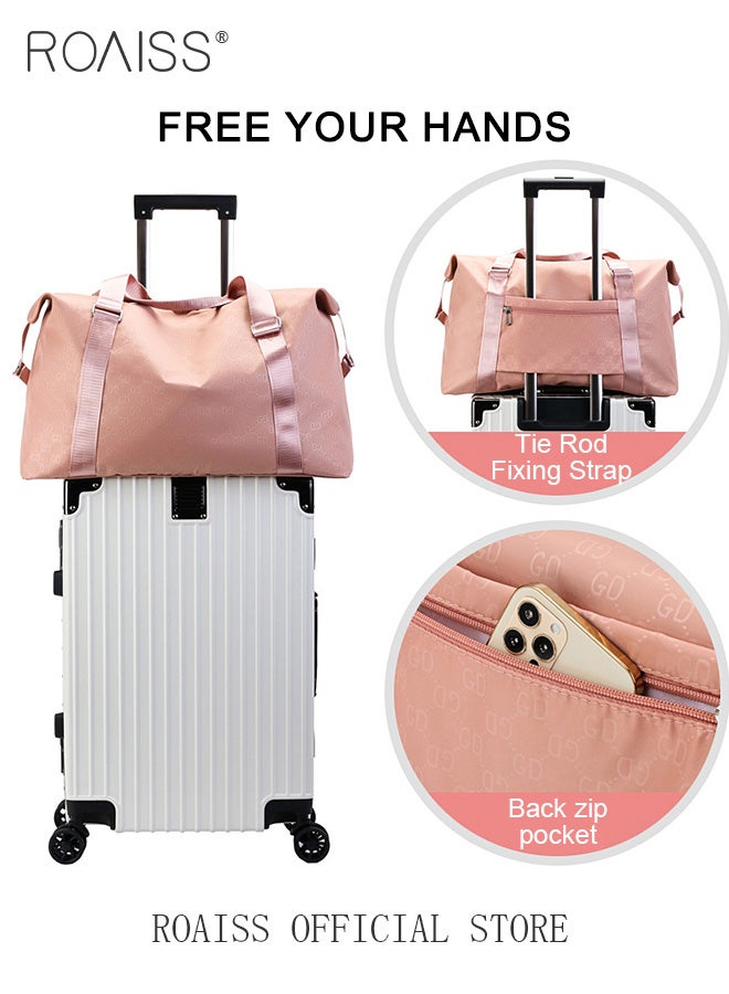 roaiss Unisex Multifunctional Fitness Bag Large Capacity Ideal for Short Trips Dry and Wet Separation Scientific Compartmentalization Versatile Travel Duffel Carry On Luggage with Frog Pendant - Image 2