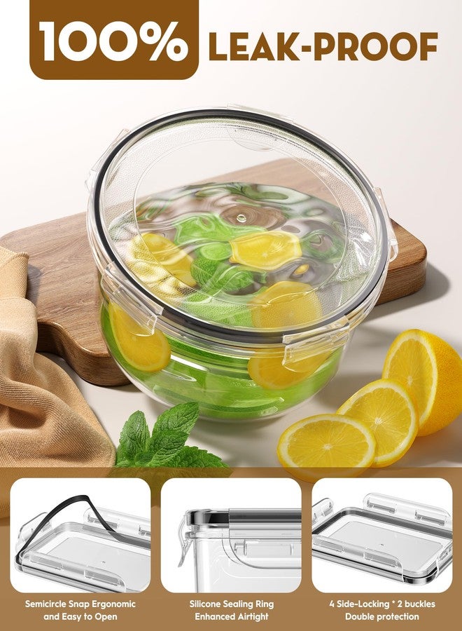 BiuLeon 40 PCS Food Storage Containers with Lids Airtight (20 Containers & 20 Lids), 100% Leakproof Meal Prep Container Set for Kitchen Storage, BPA-free, PVC-free Reusable Plastic, Microwave/Dishwasher Safe - Image 4
