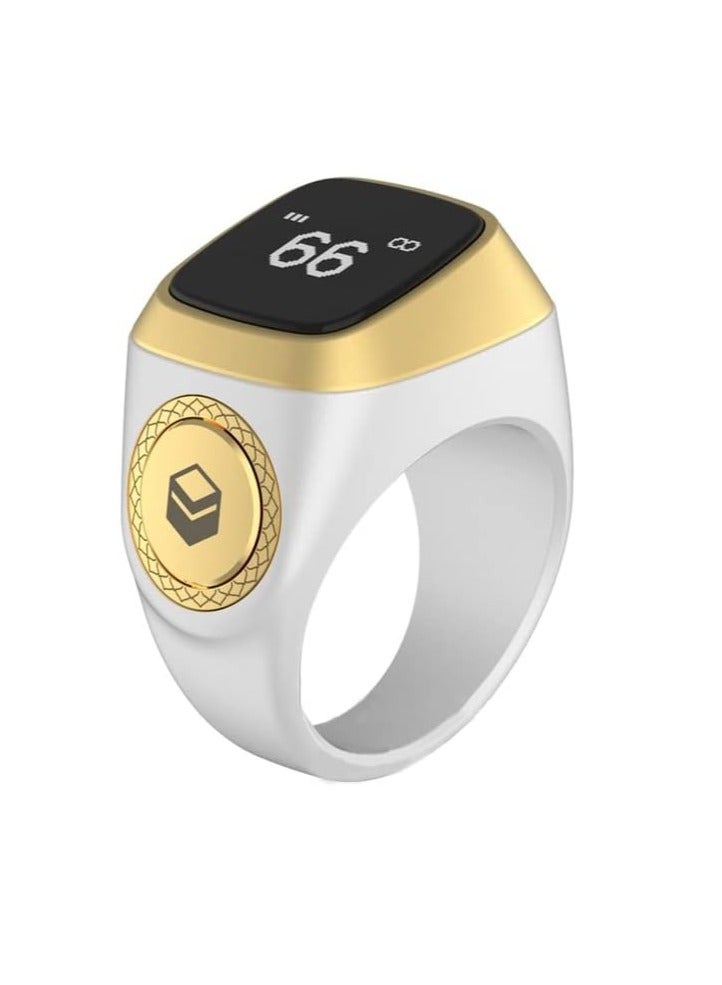 iQIBLA Smart Tasbih Zikr1 Lite Ring 20mm - White - Image 1