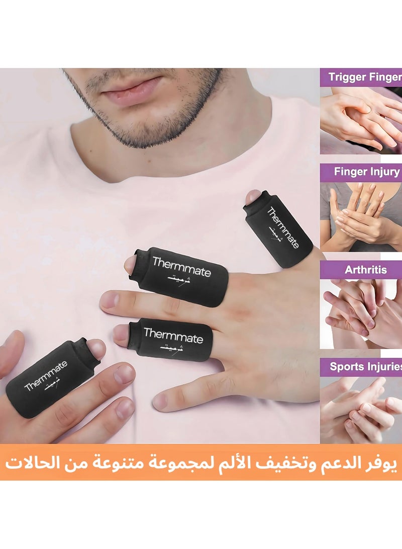 Thermmate Thermmate Finger Compression Sleeve – Hot & Cold Therapy Support for Pain Relief, Swelling & Injuries – One Size Fits All  - Image 2