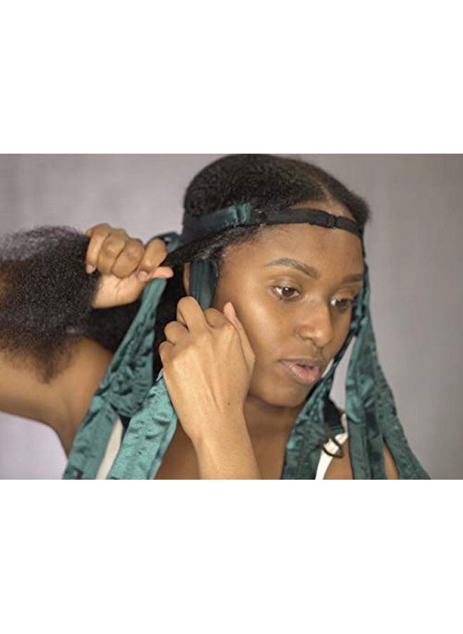 Octocurl - Hair Curler For Heatless Curls (Satin) Hair Rollers For Medium Length Hair With Curling Headband Soft Sleep Curlers Overnight Curls (Medium Length It’S Pitch Black) - Image 1