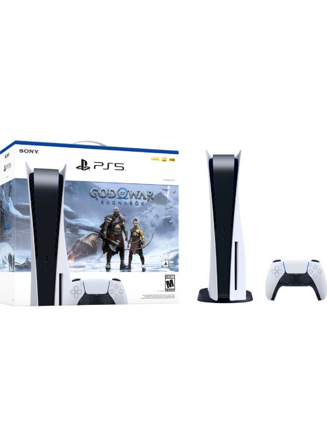 سوني جهاز ألعاب بلايستيشن 5 مع ذراع تحكم ولعبة God of War - Image 1