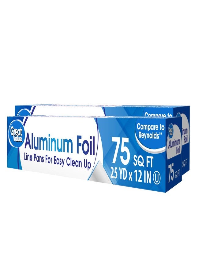 Great Value Aluminum Foil 75 sq ft. (2 Pack) - Image 1