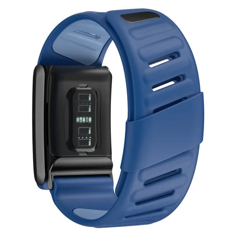 AURORA حزام بديل سيليكون أورا سبورت متوافق مع جهاز تتبع اللياقة البدنية والنشاط ووب بيك، متين ومريح وقابل للتنفس وحزام معصم قابل للتعديل سهل الاستخدام ومثالي لكل مناسبة باللون الأزرق - Image 2