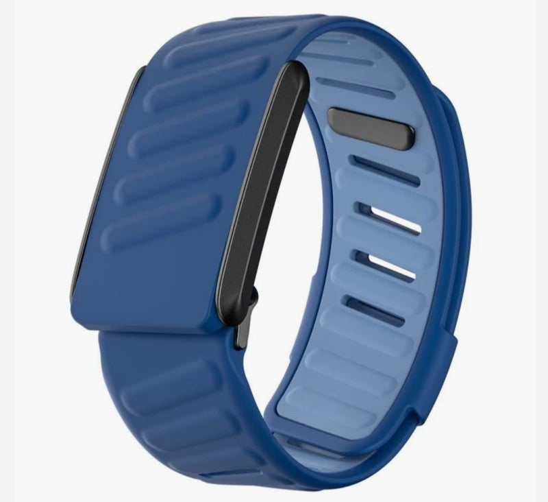 AURORA حزام بديل سيليكون أورا سبورت متوافق مع جهاز تتبع اللياقة البدنية والنشاط ووب بيك، متين ومريح وقابل للتنفس وحزام معصم قابل للتعديل سهل الاستخدام ومثالي لكل مناسبة باللون الأزرق - Image 1