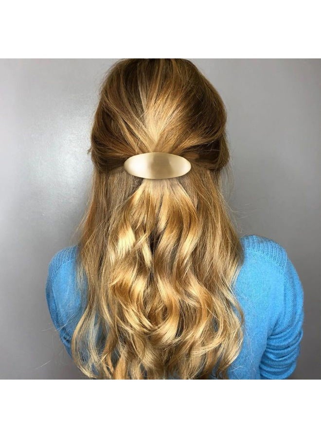 CustomyLife 3inch Oval Hair Barrette Vintage Metal Large Hair Clip Gold French Wedding Prom Formal Hair Accessories for Women Girls Long Thick Hair - Image 4