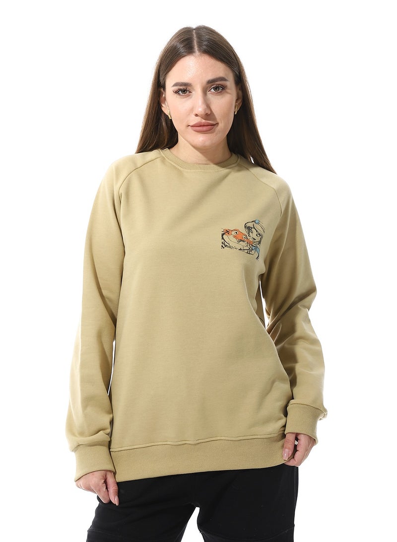 Andora Round Neck Printed Sweatshirt - Image 1