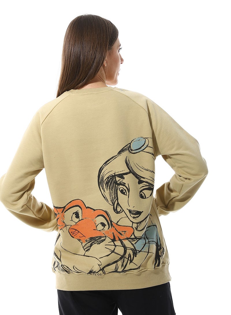 Andora Round Neck Printed Sweatshirt - Image 3